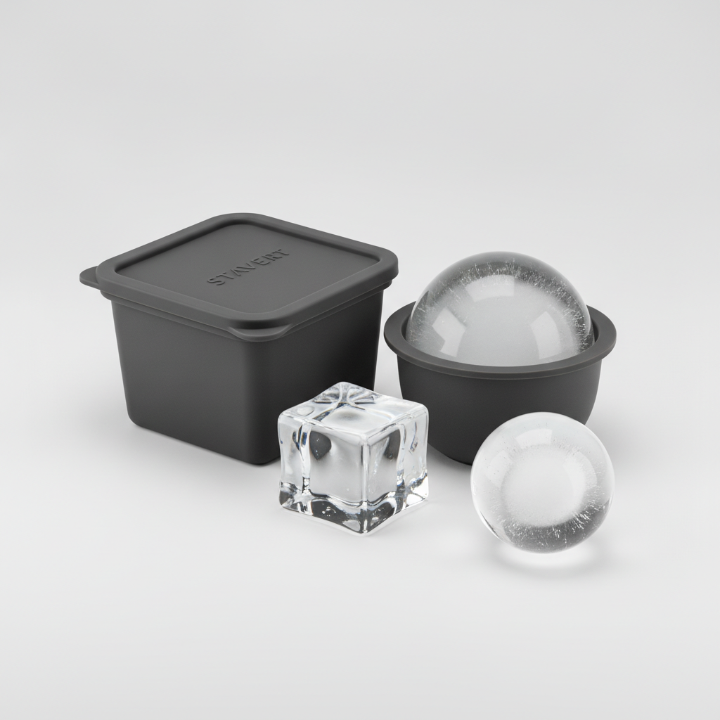 Boulder — King cube + sphere ice mold